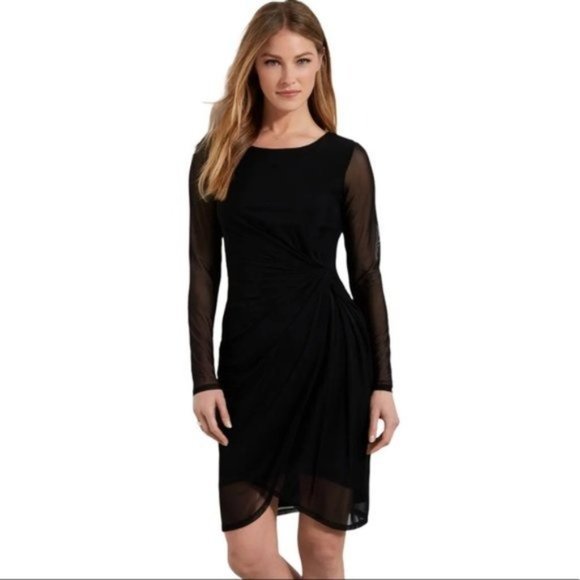 KAREN KANE Twiggy Twist Front Black Dress - Small NWT - Picture 2 of 4
